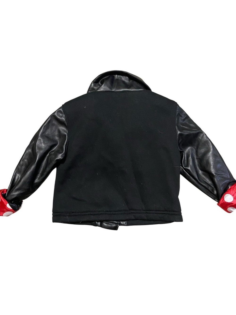 Disney Store Minnie Mouse Moto Jacket Faux Leather Sequin Detail Size 3T Outdoor - Picture 2 of 8